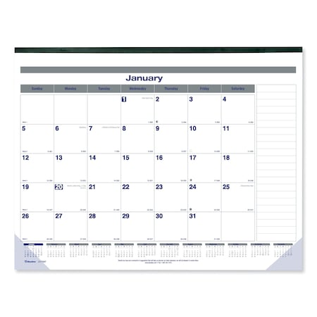 Blueline Net Zero Carbon Monthly Desk Pad Calendar, 22 x 17, 2020 C177847